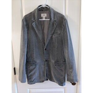 Armani‎ Exchange A|X Corduroy Sport Coat Blazer Casual Jacket Size Medium Gray